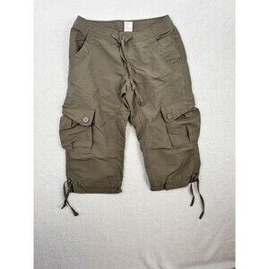 North Face Pants Womens 2  Straight Leg Cargo Pockets Lightweight Snap Zip Green